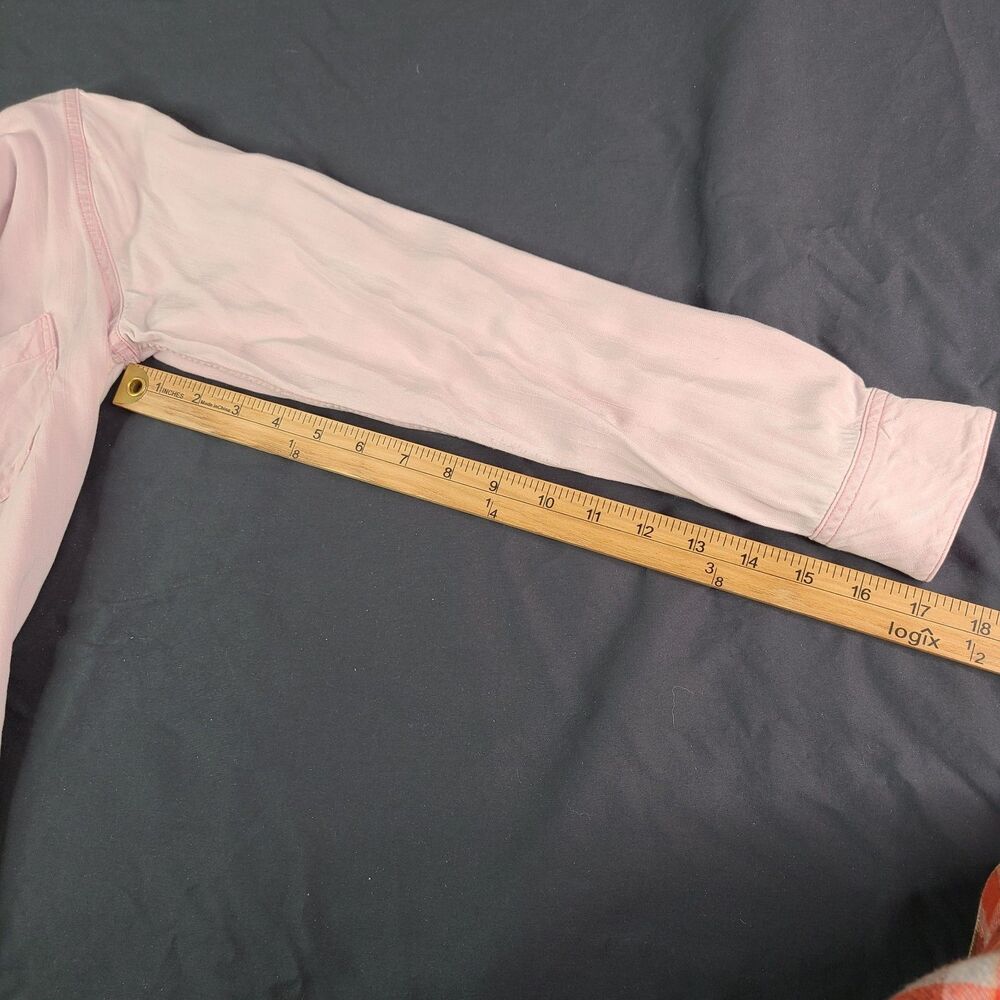 Rails Xs Ingrid Raw Button Up Dusty Rose Chambray… - image 5